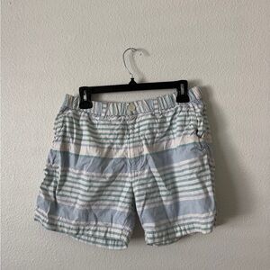 Striped Blue and White Men's Shorts